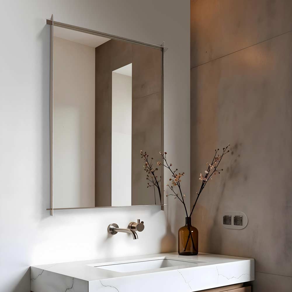 Lustro Monda Slim w stalowej ramie